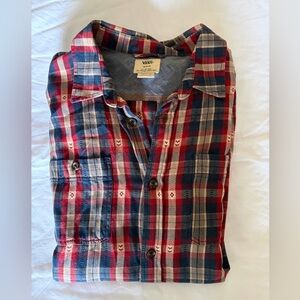 Vans Men's Multicolor Plaid Button Down Shirt